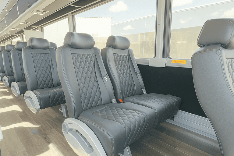 interior of Newnan Charter Bus charter bus