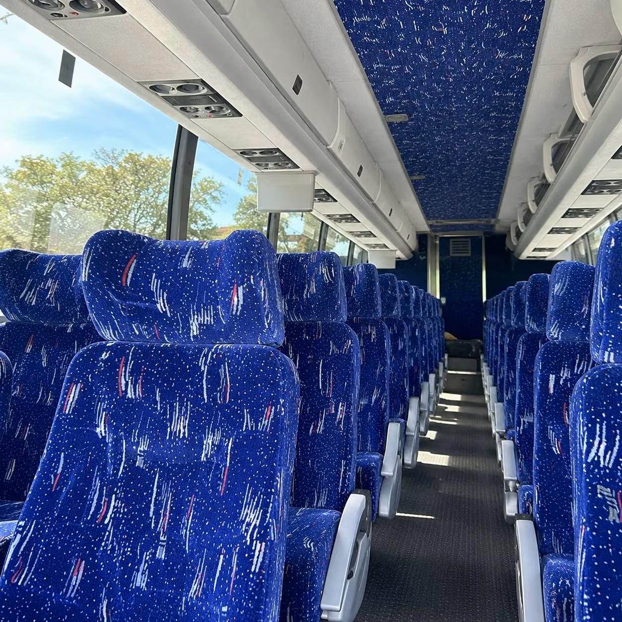 newnan charter bus rental interior